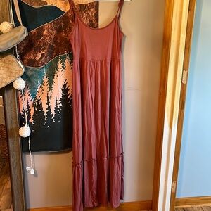 Pink Rose Maxi Dress in Dusty Rose